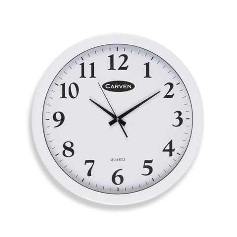 CARVEN CLOCK 450MM WHITE