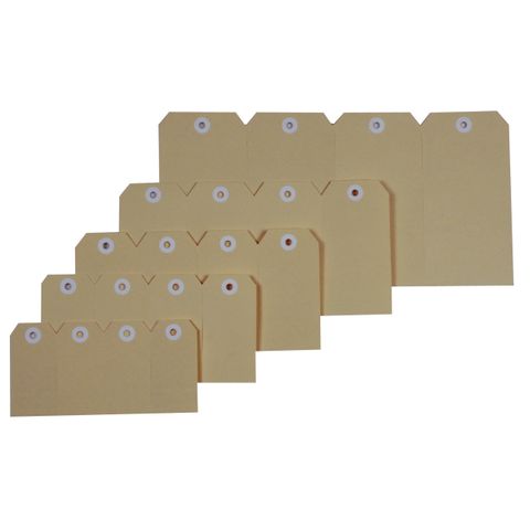 SHIPPING TAGS NO 5  60x120mm BUFF  BX1000