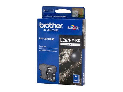 DYN-LC67HYBK BROTHER LC-67BK BLACK INK CARTRIDGE HIGH CAPACITY - 900 PAGES - CQS1