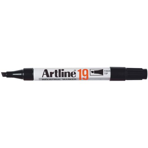 MARKER ARTLINE 19 BLACK INDUSTRIAL PERMANENT  5MM CHISEL NIB