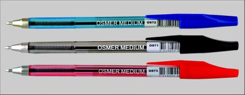 OSMER BALLPOINT PEN 1.0MM BLACK EACH