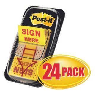 SIGN HERE PK24 FLAGS 680-9-24PK POST IT NOTE