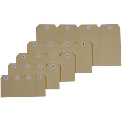 SHIPPING TAGS NO 1 35x70mm BUFF BX1000