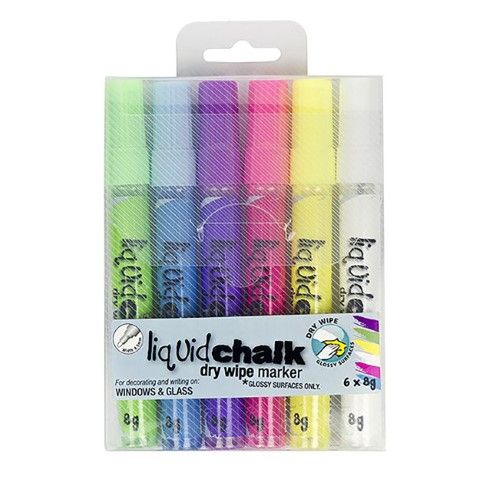 Cohas Wet-Wipe Pink Liquid Chalk Marker with Reversible Tip