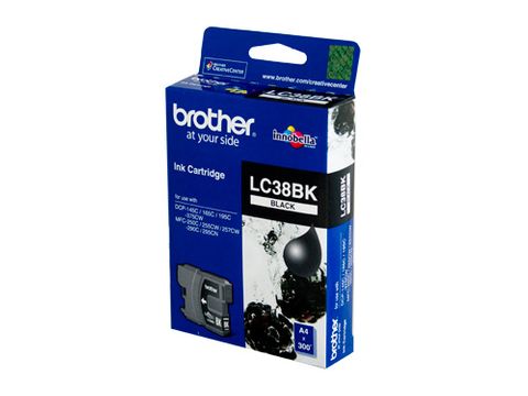 DYN-LC38BK BROTHER LC-38BK BLACK INK CARTRIDGE - 300 PAGES - CQS1