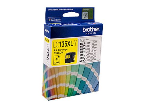 DYN-LC135XLY BROTHER LC-135XL YELLOW INK CARTRIDGE - UP TO 1200 PAGES - CQS1