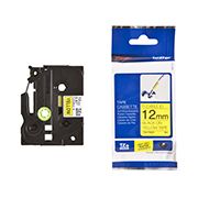 DYN-TZEFX631 TZEFX631 BROTHER 12MM FLEXIBLE TAPE  BLACK ON YELLOW FLEXIBLE TAPE - 8 METERS- CQS15