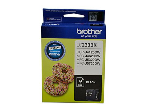 DYN-LC233BK BROTHER LC-233 BLACK INK CARTRIDGE - UP TO 550 PAGES - CQS1