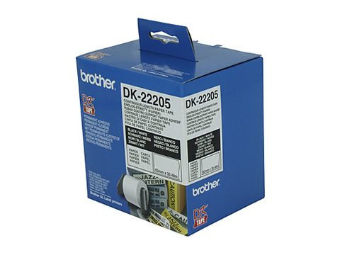 BROTHER DK22205 WHITE LABEL ROLL - 62MM X 30.48M