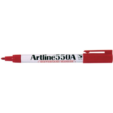 ARTLINE 550A RED WHITEBOARD MARKER 1.2MM BULLET NIB