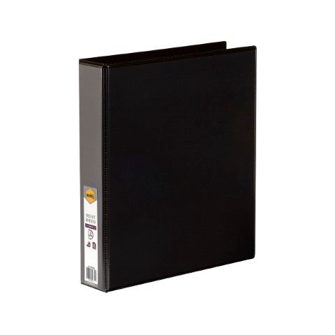 BINDER A4 2D 38MM BLACK INSERT CLEARVIEW