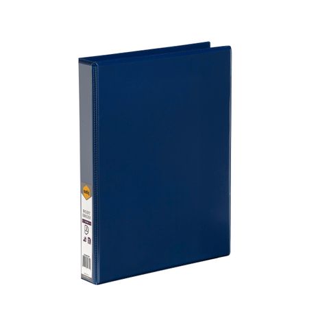 BINDER A4 3D RING 25MM BLUE INSERT CLEARVIEW