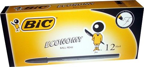 PEN BIC ORANGE ORIGINAL FINE BLACK EACH