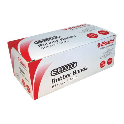 RUBBERBANDS SIZE 19 100GM BX NATURAL  SUPERIOR -CQS18 - 9310924301413