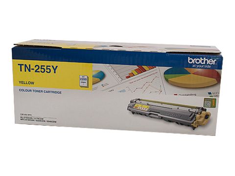DYN-TN255Y BROTHER TN-255 YELLOW TONER CARTRIDGE - 2200 PAGES - CQS2