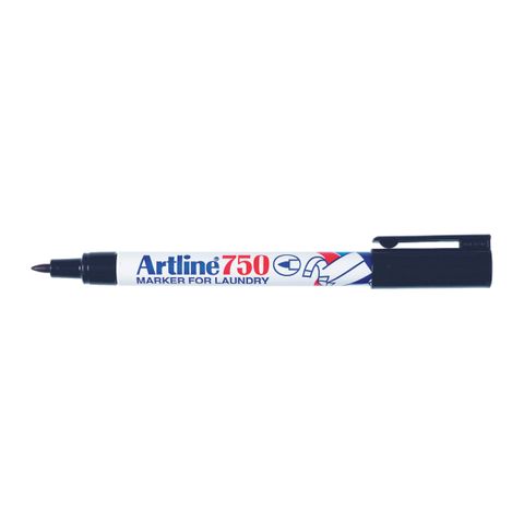 MARKER ARTLINE 750 BLACK LAUNDRY 0.7MM BULLET NIB