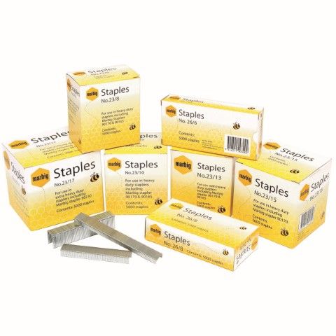 STAPLES NO. 26/6 BOX OF 5000 MARBIG