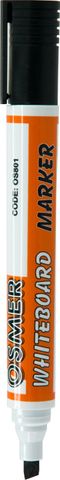 OSMER WHITEBOARD MARKER BLACK CHISEL TIP