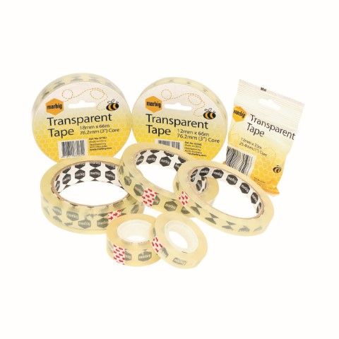 TAPE OFFICE 18MMX33M TRANSPARENT 
(25.4MM CORE)