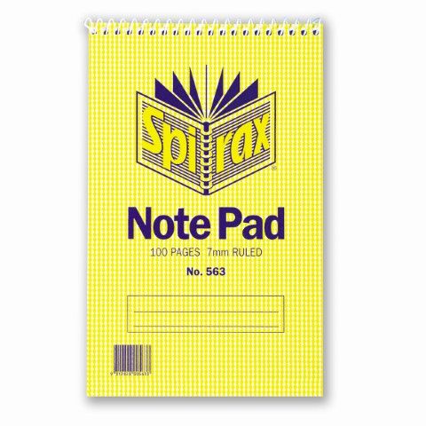 SPIRAX 563 REPORTERS NOTEBOOK - 100 PAGES