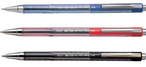 PILOT BP-145 RETRACTABLE
BALLPOINT FINE BLUE