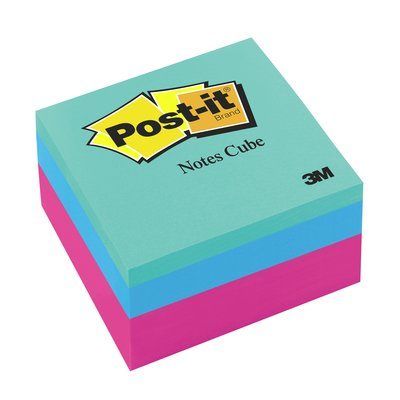 POST IT MEMO CUBE 2027 SUMMER BRIGHTS 76X76MM