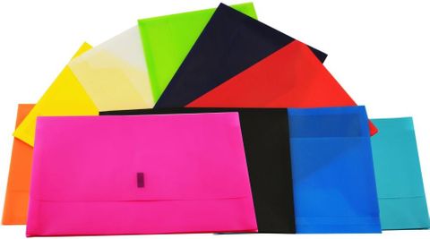 DOCUMENT WALLET F/C ASSORTED COLOURS VELCRO
FASTENING