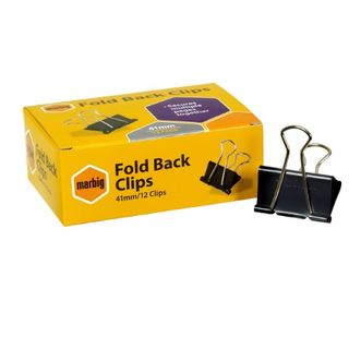 FOLD BACK CLIPS 41MM BX12