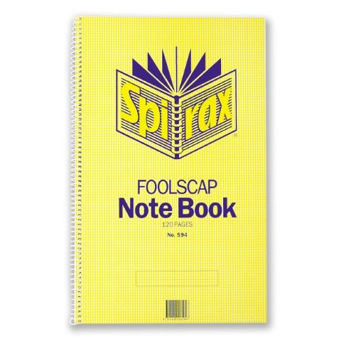 SPIRAX 594 SIDE OPENING NOTEBOOK F/C 120 PAGES - 9312828005947