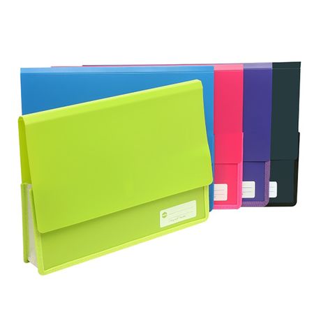 DOCUMENT WALLET POLYPICK A4 HEAVY DUTY LIME - VELCRO CLOSURE MARBIG