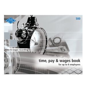 ZIONS WAGES BOOK NO.500 1-6 STAFF