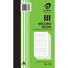 OLYMPIC 705 RECORD BOOK TRIPLICATE CARBONLESS  203X127MM