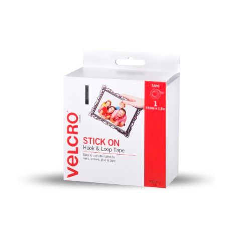 VELCRO HOOK & LOOP TAPE FASTENERS 20MMX1.8M WHITE (20141)