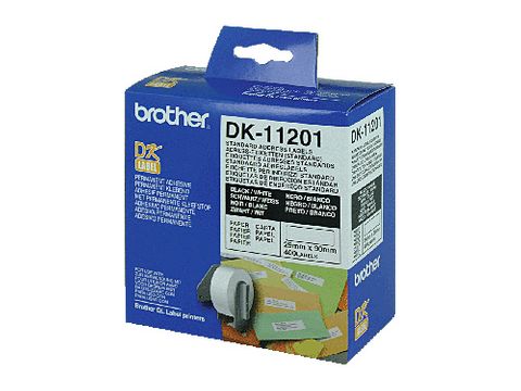 DYN-DK11201 BROTHER DK11201 WHITE LABEL - 29MM X 90MM - 400 PER ROLL - CQS15