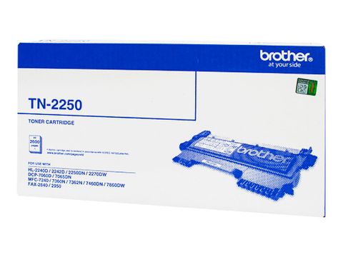 BROTHER TN2250 TONER CARTRIDGE - 2600 PAGES
