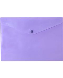 DOCUMENT WALLET A4 PURPLE  BUTTON CLOSURE