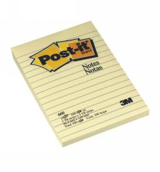 POST IT 660 RULED 101X152MM NOTES YELLOW