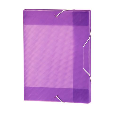 DOCUMENT BOX SHIMMER PURPLEW/ELASTIC PP -  MARBIG