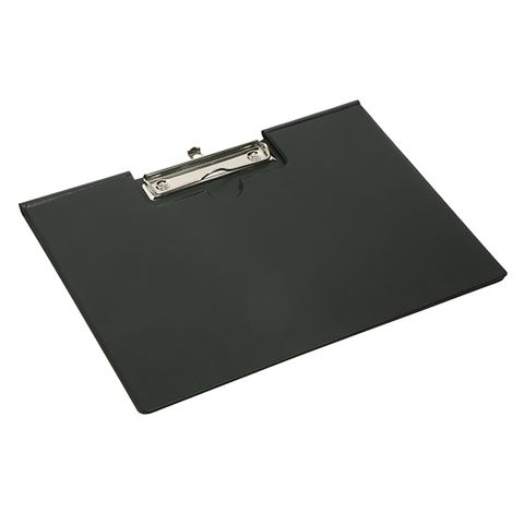 CLIPFOLDER A4 LANDSCAPE BLACK PVC