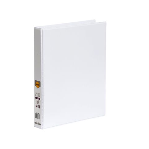 BINDER A4 4D 25MM WHITE INSERT CLEARVIEW