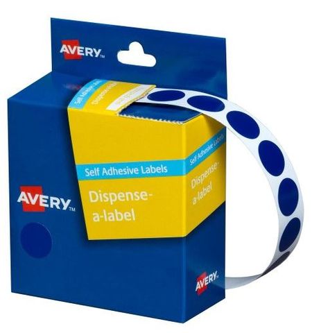 14MM AVERY BLUE CIRCLE BOX 1050