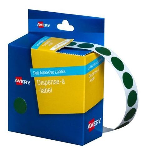 14MM AVERY GREEN CIRCLE  BOX 1050