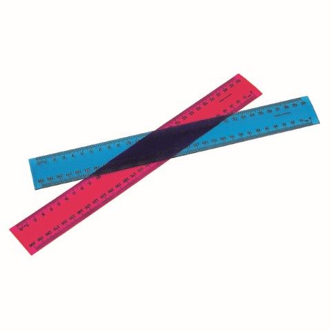 RULER COLOUR PLASTIC 30CM MARBIG