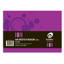 SKETCH BOOK A4 SPIRAL 40PG OLYMPIC