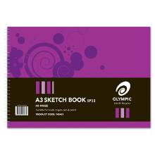 SKETCH BOOK A3 SPIRAL 40PG OLYMPIC