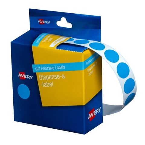 14MM CIRCULAR LABEL LIGHT BLUE DISPENSER BX1050