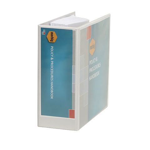 MARBIG RING BINDER TITAN A4 3D 89MM WHITE A4 3D RING 89MM WHITE