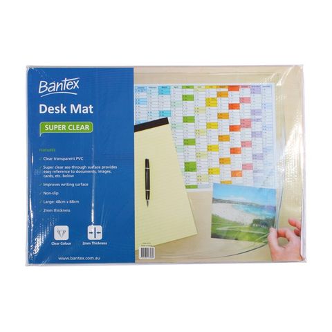 CLEAR DESK MAT LARGE 65X48CM BANTEX 4173