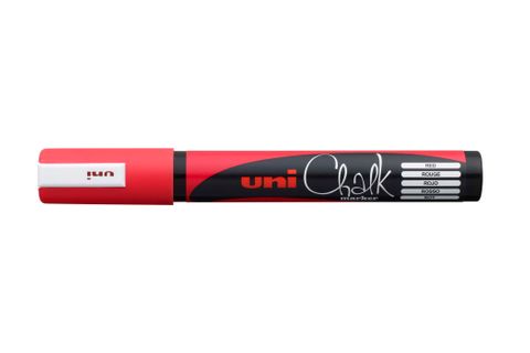 UNI CHALK MARKER RED 2.5MM - WON'T WASH OFF IN THE RAIN