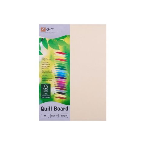 QUILL BOARD 210GSM A4 CREAM